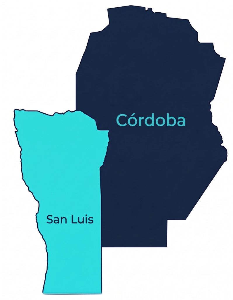 Mapa de Cobertura Córdoba y San Luis