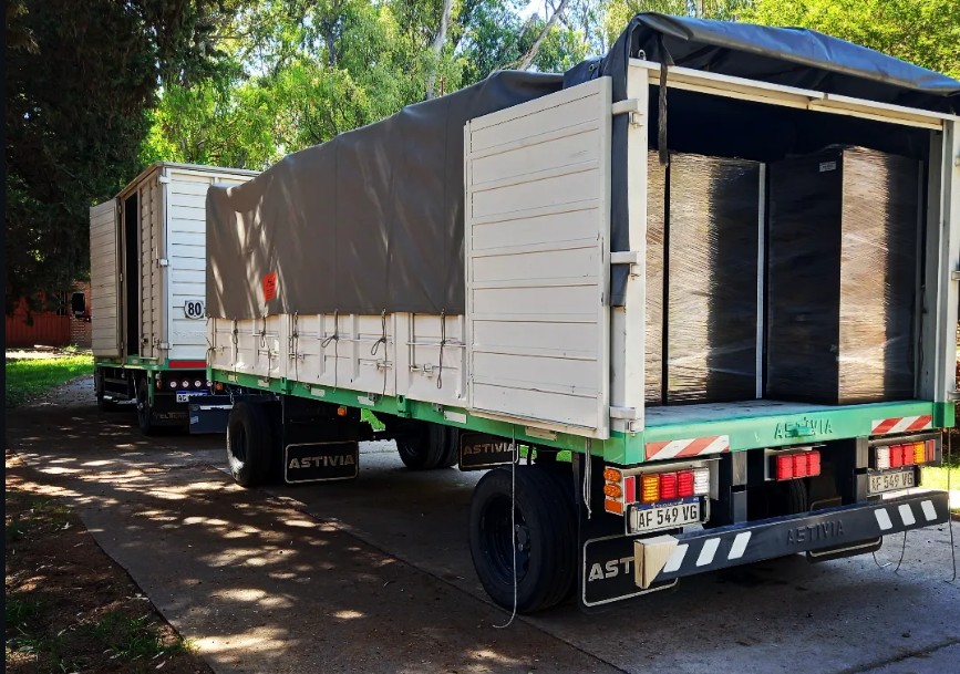 Transporte de cargas industriales y bultos de Nono a Sampacho - Transporte Martínez